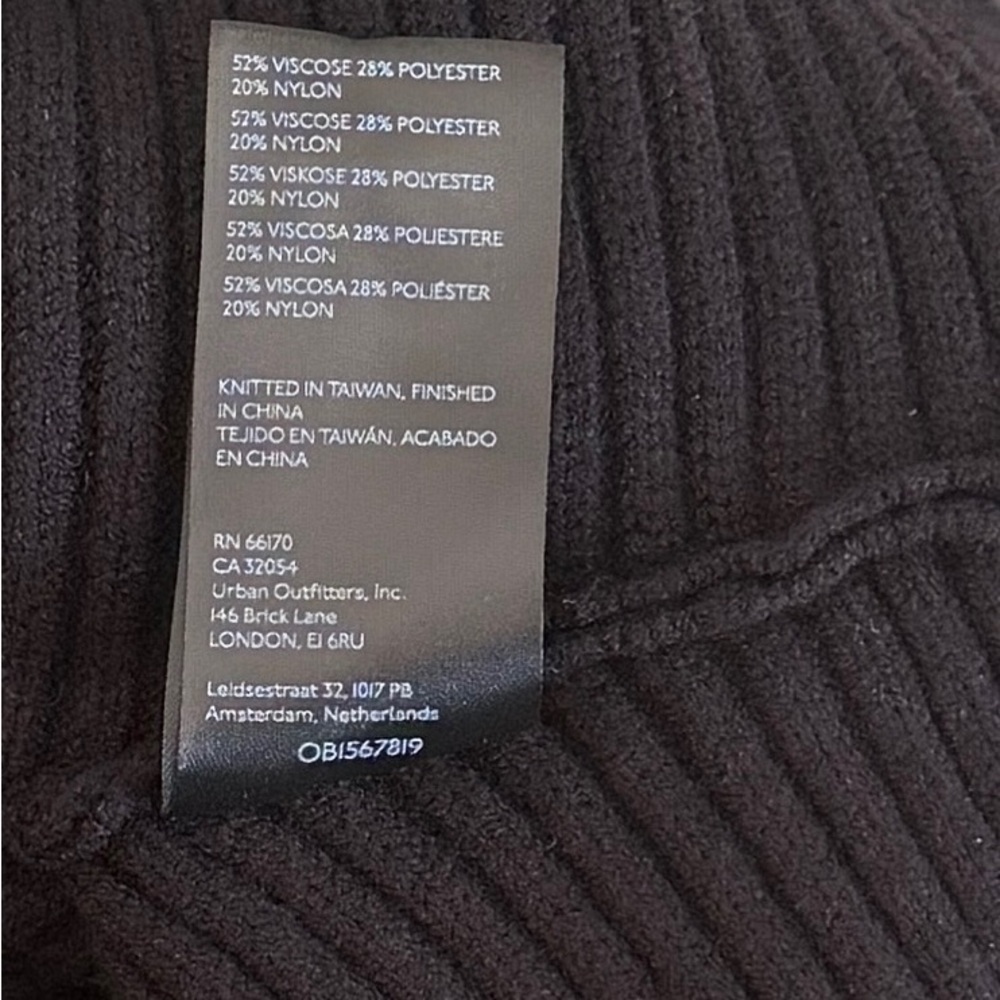 Anthropologie NWOT Kendall Black Rib Sweater - Picture 5 of 5